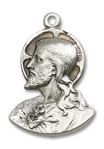 Head of Christ Pendant - Sterling Silver 3/4 x 1/2 4217SS Head of Christ Pendant - Sterling Silver 3/4 x 1/2 4217SS