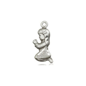 Praying Girl Pendant - Sterling Silver 5/8 x 1/4 4262SS Praying Girl Pendant - Sterling Silver 5/8 x 1/4 4262SS