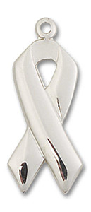 Cancer Awareness Pendant - Sterling Silver 7/8 x 3/8 5150SS Cancer Awareness Pendant - Sterling Silver 7/8 x 3/8 5150SS