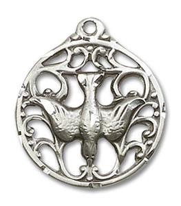 Cut Out Holy Spirit Pendant - Sterling Silver 7/8 x 3/4 5655SS Cut Out Holy Spirit Pendant - Sterling Silver 7/8 x 3/4 5655SS