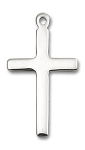 Simple Cross Pendant - Sterling Silver 7/8 x 1/2 5670SS Simple Cross Pendant - Sterling Silver 7/8 x 1/2 5670SS