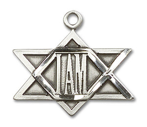 I Am Star of David Pendant - Sterling Silver 3/4 x 3/4 5917SS I Am Star of David Pendant - Sterling Silver 3/4 x 3/4 5917SS