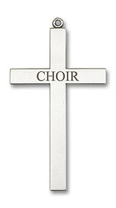 Choir Cross Pendant - Sterling Silver 2 5/8 x 1 3/8 5959SS Choir Cross Pendant - Sterling Silver 2 5/8 x 1 3/8 5959SS