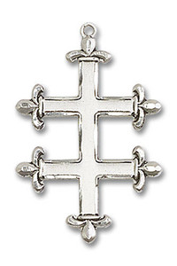 Cross of Lorraine Pendant - Sterling Silver 2 Sizes Cross of Lorraine Pendant - Sterling Silver 2 Sizes