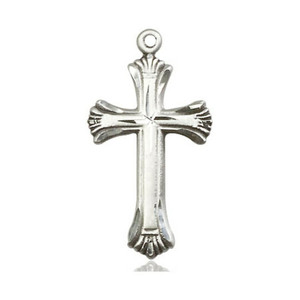 Embellished Large Cross Pendant - Sterling Silver 1 1/8 x 5/8 6013SS Embellished Large Cross Pendant - Sterling Silver 1 1/8 x 5/8 6013SS