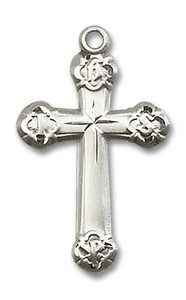 Large IHS Cross Pendant - Sterling Silver 1 x 5/8 6020SS Large IHS Cross Pendant - Sterling Silver 1 x 5/8 6020SS