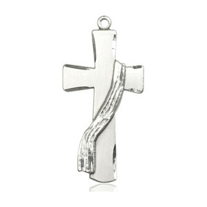 Deacon Large Cross Pendant - Sterling Silver 1 1/8 x 1/2 6035SS Deacon Large Cross Pendant - Sterling Silver 1 1/8 x 1/2 6035SS