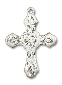 Embellished Cross Pendant - Sterling Silver 7/8 x 5/8 6036SS3 Embellished Cross Pendant - Sterling Silver 7/8 x 5/8 6036SS3