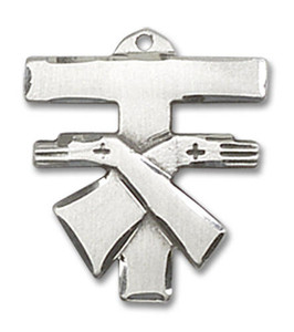 Franciscan Cross Pendant - Sterling Silver 5/8 x 5/8 6071SS Franciscan Cross Pendant - Sterling Silver 5/8 x 5/8 6071SS