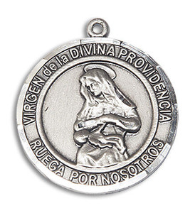 Virgen Divina Providencia Medal - Sterling Silver Round Pendant 2 Sizes Virgen Divina Providencia Medal - Sterling Silver Round Pendant 2 Sizes