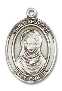 St Rebecca Medal - Sterling Silver Oval Pendant 3 Sizes