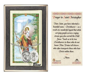 St Christopher Hockey Medal With Prayer Card - Sterling Silver 1 x 3/4 Oval Pendant PC7504SS St Christopher Hockey Medal With Prayer Card - Sterling Silver 1 x 3/4 Oval Pendant PC7504SS