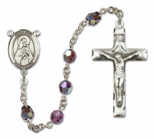 St Rita of Cascia Sterling Silver Rosary - 16 Color Options 8094/0644