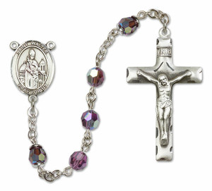 St Walter of Pontnoise Sterling Silver Rosary - 16 Color Options 8285/0644