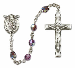 St Fiacre Sterling Silver Rosary - 16 Color Options 8298/0644