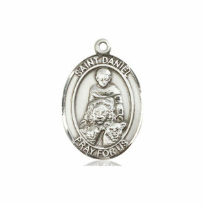St Daniel Medal - Sterling Silver Oval Pendant 3 Sizes St Daniel Medal - Sterling Silver Oval Pendant 3 Sizes