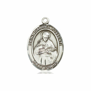 St Gabriel Possenti Medal - Sterling Silver Oval Pendant 3 Sizes St Gabriel Possenti Medal - Sterling Silver Oval Pendant 3 Sizes