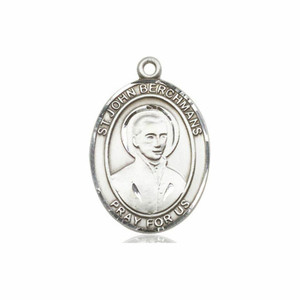 St John Berchmans Medal - Sterling Silver Oval Pendant 3 Sizes St John Berchmans Medal - Sterling Silver Oval Pendant 3 Sizes