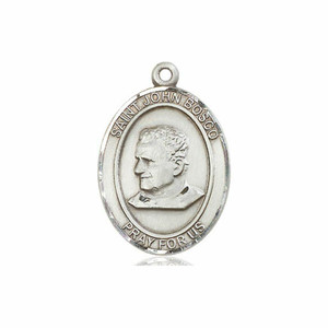St John Bosco Medal - Sterling Silver Oval Pendant 3 Sizes St John Bosco Medal - Sterling Silver Oval Pendant 3 Sizes