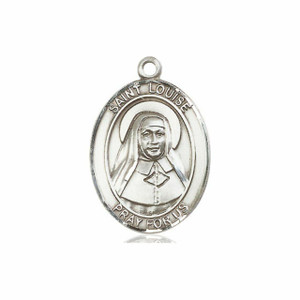 St Louise Medal - Sterling Silver Oval Pendant 3 Sizes St Louise Medal - Sterling Silver Oval Pendant 3 Sizes