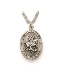 St. George Medals - Sterling Silver & Gold Pendants | Patron Saint