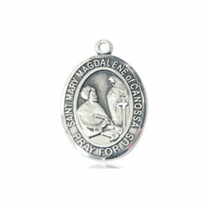 St Mary Magdalene of Canossa Medal - Sterling Silver Oval Pendant 3 Sizes St Mary Magdalene of Canossa Medal - Sterling Silver Oval Pendant 3 Sizes