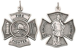 STLFD Firefigher Silver Keychain