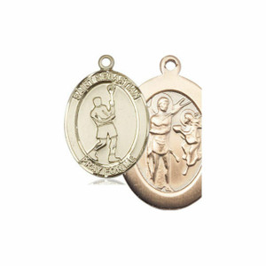 St Sebastian Lacrosse Medal - Sterling Silver Oval Pendant 3 Sizes St Sebastian Lacrosse Medal - Sterling Silver Oval Pendant 3 Sizes