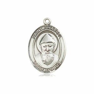 St Sharbel Medal - Sterling Silver Oval Pendant 3 Sizes St Sharbel Medal - Sterling Silver Oval Pendant 3 Sizes