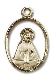 Cut Out Madonna Pendant - 14kt Gold 3/4 x 1/2 1626 Cut Out Madonna Pendant - 14kt Gold 3/4 x 1/2 1626