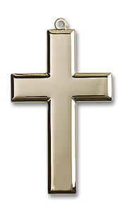 Extra Large Simple Cross Pendant - 14kt Gold 1 7/8 x 1 2188 Extra Large Simple Cross Pendant - 14kt Gold 1 7/8 x 1 2188