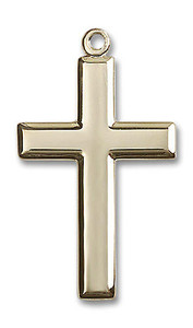 Extra Large Simple Cross Pendant - 14kt Gold 1 3/8 x 3/4 2192 Extra Large Simple Cross Pendant - 14kt Gold 1 3/8 x 3/4 2192