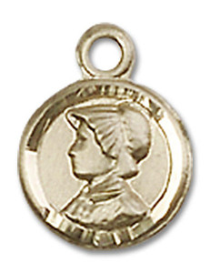 St Elizabeth Ann Seton Medal Charm - 14kt Gold Round Pendant 2339 St Elizabeth Ann Seton Medal Charm - 14kt Gold Round Pendant 2339
