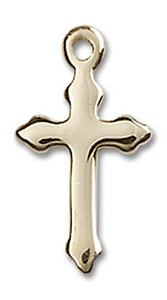 Simple Cross Pendant - 14kt Gold 5/8 x 3/8 2528 Simple Cross Pendant - 14kt Gold 5/8 x 3/8 2528