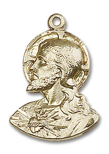 Head of Christ Pendant - 14kt Gold 3/4 x 1/2 4117 Head of Christ Pendant - 14kt Gold 3/4 x 1/2 4117