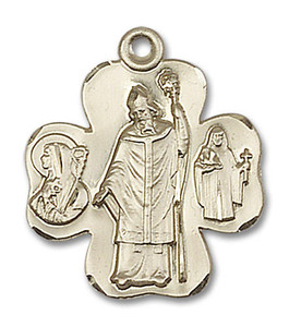 Irish Saints Shamrock Pendant - 14kt Gold 1 x 7/8 4148 Irish Saints Shamrock Pendant - 14kt Gold 1 x 7/8 4148