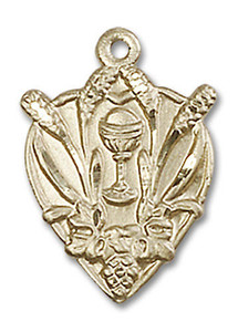 First Communion Pendant - 14kt Gold 3/4 x 1/2 4200 First Communion Pendant - 14kt Gold 3/4 x 1/2 4200