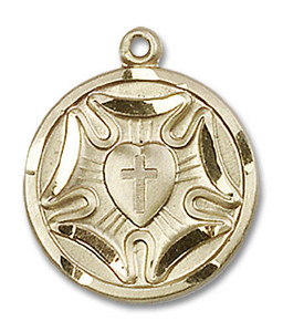 Lutheran Medal - 14kt Gold 3/4 x 5/8 Pendant 4235 Lutheran Medal - 14kt Gold 3/4 x 5/8 Pendant 4235