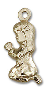 Praying Girl Pendant - 14kt Gold 5/8 x 1/4 4262 Praying Girl Pendant - 14kt Gold 5/8 x 1/4 4262