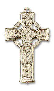 Extra Large Celtic Cross Pendant - 14kt Gold 1 3/8 x 3/4 5439 Extra Large Celtic Cross Pendant - 14kt Gold 1 3/8 x 3/4 5439