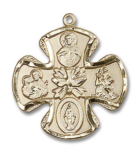 5-Way Medal - 14kt Gold Pendant 2 Sizes 5-Way Medal - 14kt Gold Pendant 2 Sizes