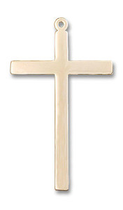 Simple Pectoral Cross Pendant - 14kt Gold 3 x 1 3/4 5640 Simple Pectoral Cross Pendant - 14kt Gold 3 x 1 3/4 5640