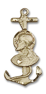 Christ is My Anchor Pendant - 14kt Gold 7/8 x 3/8 5645 Christ is My Anchor Pendant - 14kt Gold 7/8 x 3/8 5645