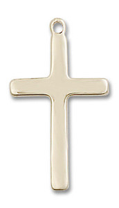 Simple Cross Pendant - 14kt Gold 7/8 x 1/2 5670 Simple Cross Pendant - 14kt Gold 7/8 x 1/2 5670