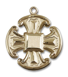 Extra Large Cross Pendant - 14kt Gold 1 1/2 x 1 1/4 6066 Extra Large Cross Pendant - 14kt Gold 1 1/2 x 1 1/4 6066