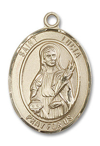 St Lucia Medal - 14kt Gold Oval Pendant 3 Sizes St Lucia Medal - 14kt Gold Oval Pendant 3 Sizes