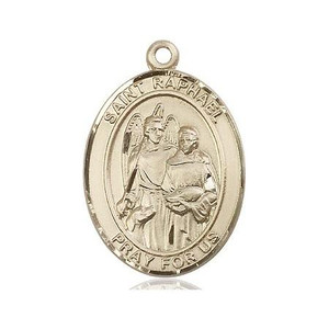 St. Raphael Medals & Necklaces - Sterling Silver & Gold Pendants