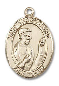 St. Benedict Medal - 14kt Gold Round Pendant (2 Sizes)