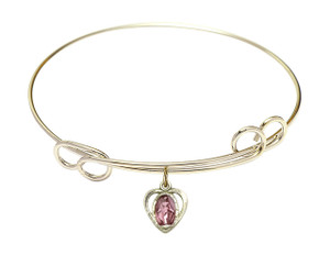Miraculous Double Loop Bangle Bracelet - Gold-Filled Charm