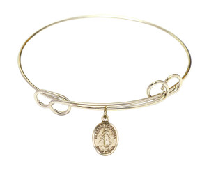 Blessed Karolina Kozkowna Double Loop Bangle Bracelet - Gold-Filled Charm 9283GF Blessed Karolina Kozkowna Double Loop Bangle Bracelet - Gold-Filled Charm 9283GF